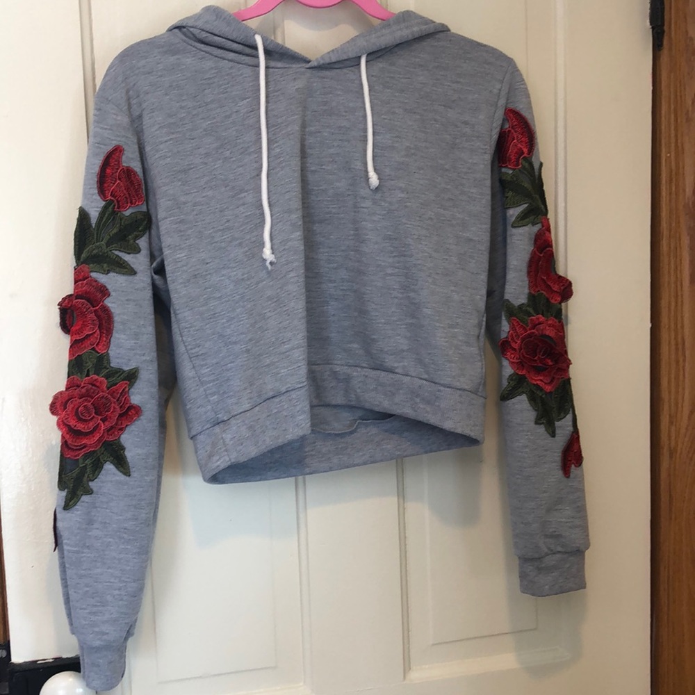 Floral Cropped Sweater